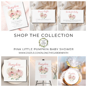 Budget Liten Pumpa Rosa Baby Shower Inbjudan