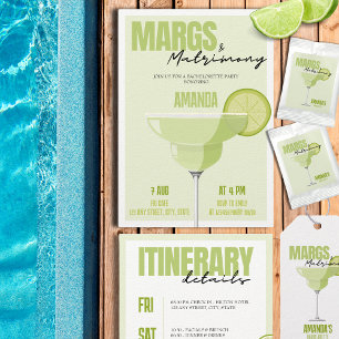 Vägrutten Margs & Matrimony Bachelorette Helg Inbjudningar