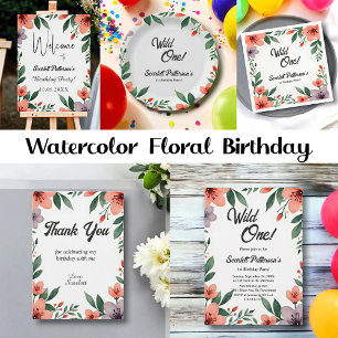 Elegant Rustic Blommigt Garden Sommardag Tack Kort