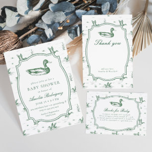 Toile Mallard Ankdop Barnkalas Könsneutral Tilläggskort