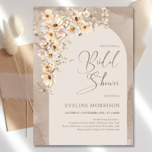 Möhippan Modern Wildblomme Ivory Arch Ram Pappersservett