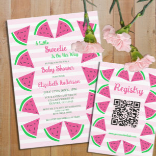 Söt Watermelon Baby Shower-register Tilläggskort