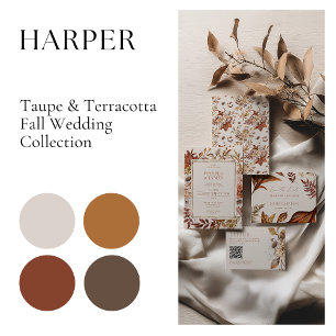 Bröllopsprogrammet elegant Boho Terracotta Autumn