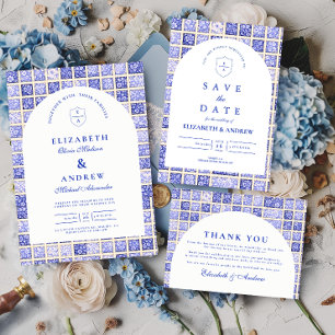 Vintage Delft Patchwork Bröllop OSA Kort