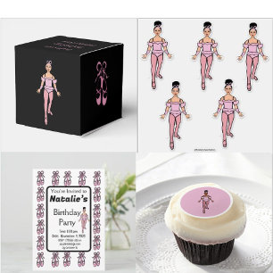 Ballerina Birthday-inbjudan nr 3 Inbjudningar