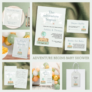 Babyskor för Äventyr Travel World Map Shower Pappersservett