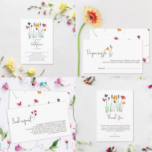 Little Wildblomme Söt Flicka Baby Shower Underlägg Papper Kvadrat