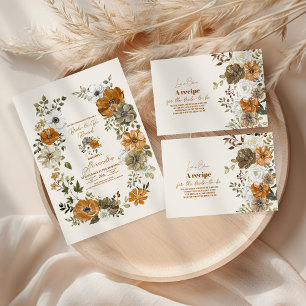 Elegant Boho Blommigt Möhippa Inbjudningar