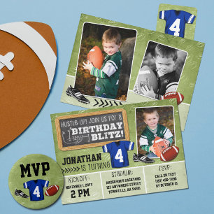 Fotboll Blitz Kids födelsedagsfest MVP Knapp