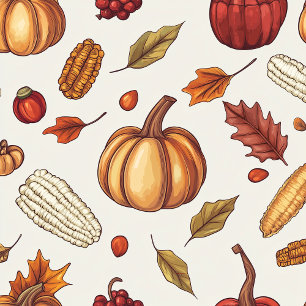 Fall Autumn Harvest Thanksgiving Dekorativ kudde