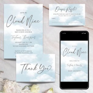 Cloud babydusch pastel grått molds babydusch presentaskar