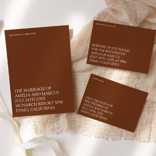 Modern och elegant typografi Bröllop Spara - datum Inbjudningar