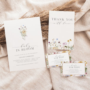 Vår Blommigt Baby i Bloom Baby Shower Tack Kort