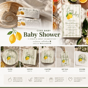 Hej Baby Lemon Pojkar Baby Shower Inbjudan