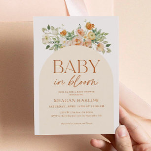 It's A Girl Floral Baby Shower Invitation Inbjudningar