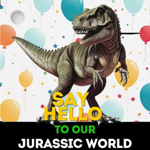 Dinosaur Rosa T Rex Pappersservett