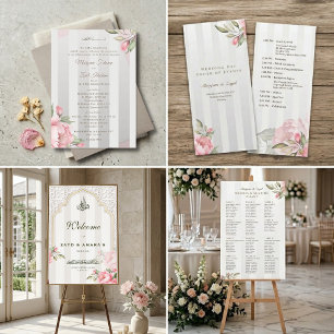 Personlig Blush Peony Blomma Monogram Kvinnor Armbandsur