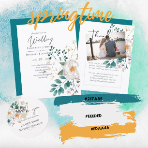 LeahG Summer Vit ros Rustic Boho Blommigt Bröllop