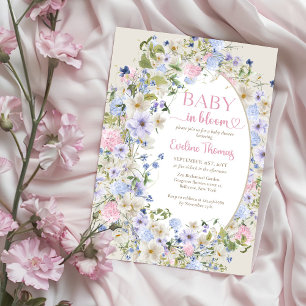 Baby i vår Wildblommor Arch Baby Shower Presentaskar