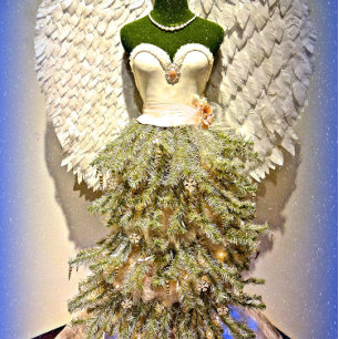 Angel Mannequin Dress Form Julgran Helgkort