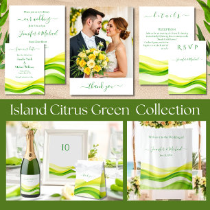 Ö Island Citrus Bröllopsmåltidsalternativ OSA Kort