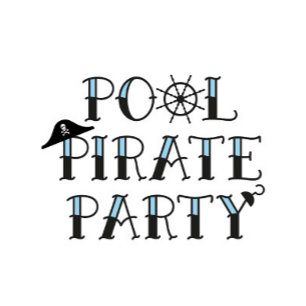 Bassäng Pirat Party födelsedag Inbjudan