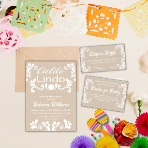 Boho Cielito Lindo Mexican Baby Shower Inbjudningar