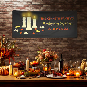 Varmljus Färgfläckar Löv Thanksgiving Middag Inbjudningar