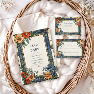 Italienska ciao Baby Shower Diapper Raffle Tilläggskort