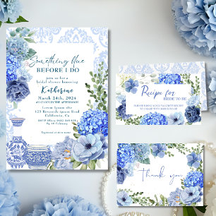 Något blått innan jag gör hydrangea bröllopsdusch runt klistermärke