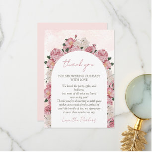 Rosa Blommigt Baby Shower Girl Baby i Bloom Inbjudningar