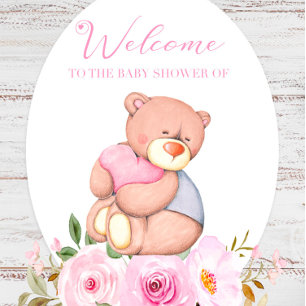 Vi kan bota vänta Nalle Baby Shower Inbjudningar