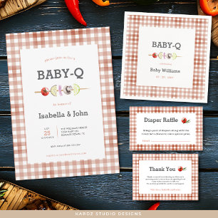BabyQ BBQ Baby Shower - tackkort Tack Kort