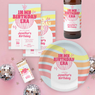 Retro Rosa Disco Boll i min födelsedag Party Keps