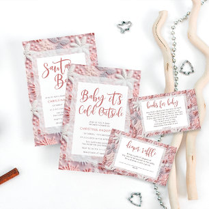 Rosa & Silver Snöflingor Gissa Poster förfallodatu