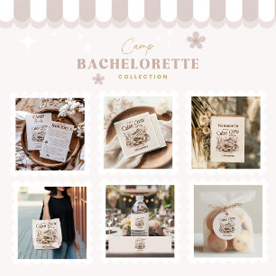 Camp Cabin Crew Före Bachelorette Runt Klistermärke