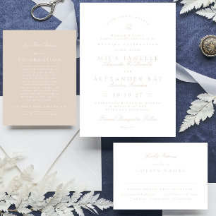  Rosa Elegant Kalligrafi Formell Bröllop Inbjudningar