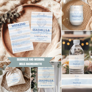 Seashells och Bröllop Klockor Bachelorette Pappersservett