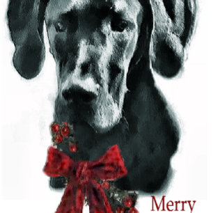 Great dane Black-julklappar Helgkort