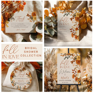 Fall i Kärlek Möhippa av vattenfärgen Rustic Earth Inbjudningar
