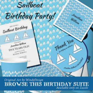 Sailboat Birthday Pappersservett