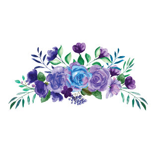 Bröllbjudanden för Blommigt av vattenfärg i lavend