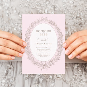 Fransk Patisserie Boulangerie Rosa Rand Vattenflaskor Etikett