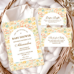 Pastel Beach Djur s Baby Shower Pappersservett