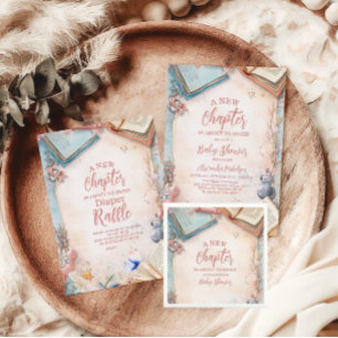 Boho Storybook Baby Shower Inbjudningar