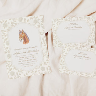 Blommig Toile Neutral Brun  Tack Kort