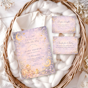 Liten prinsessas babyshower inbjudningar