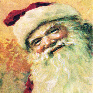 Lycklig Santa God jul Vintage Helgkort