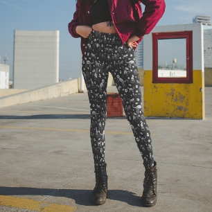 Alternativ för Halloween-djurskaletoner Mönster Fä Presentpapper