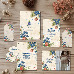 Boho Strawberry Berry Sweet Baby Shower Presentaskar
